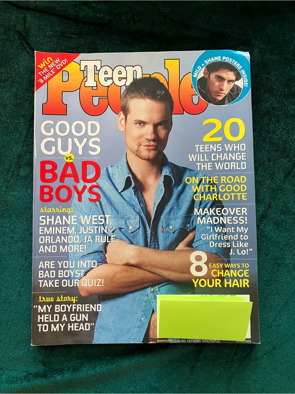 Vintage Teen People Magazine April 2003 Shane West Cover